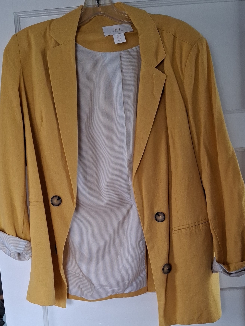 Halston Heritage Mustard Yellow Women's Blazer